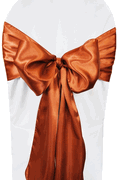 Cognac sash and table runner colors